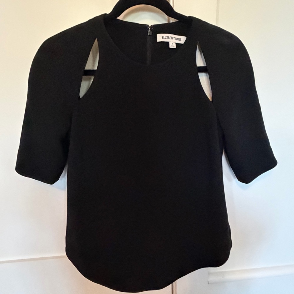 Elizabeth and James Elegant Black Blouse
